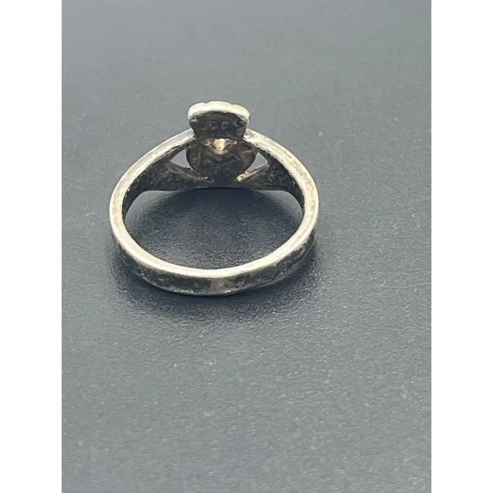 Sterling Silver 925 Vintage‎ Irish Claddagh Engagement Wedding Ring Sz 6.5